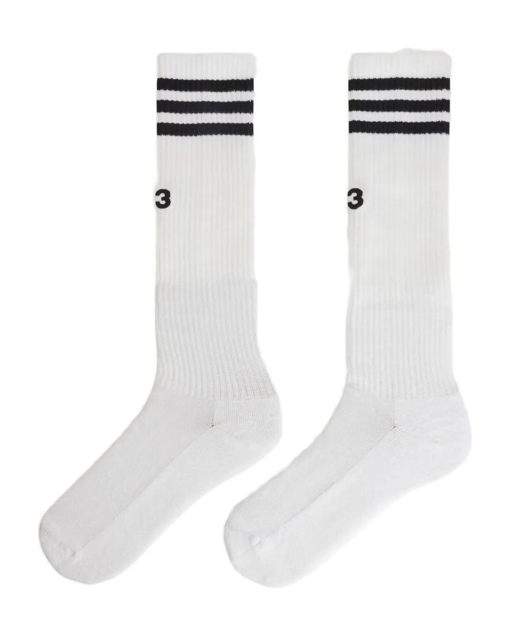Y-3 Gestreepte Sokken in het White
