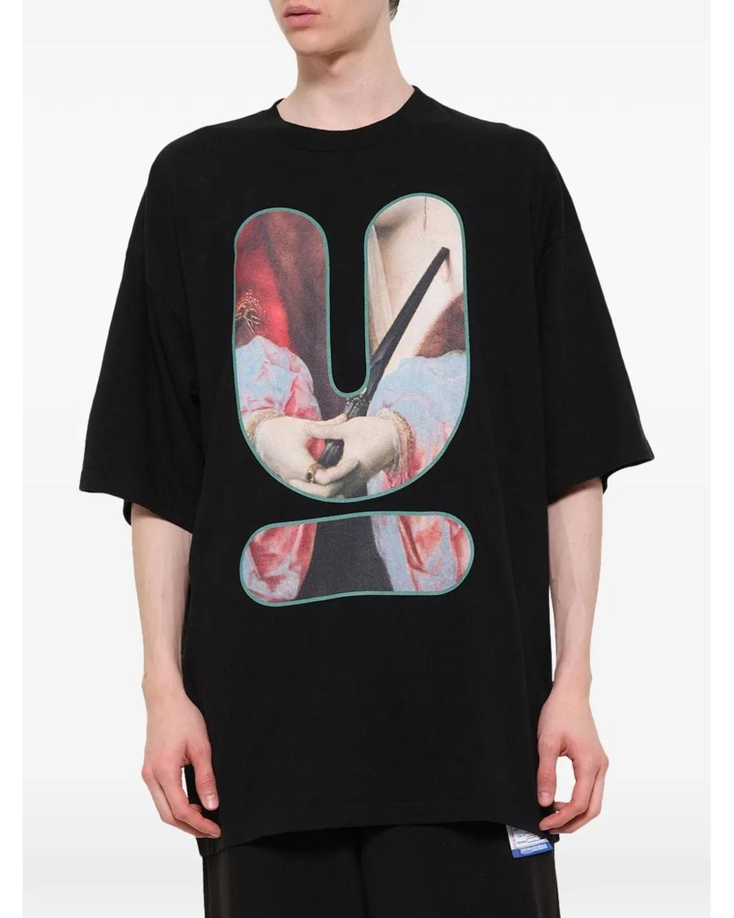 Undercover Black Logo-Print T-Shirt for men