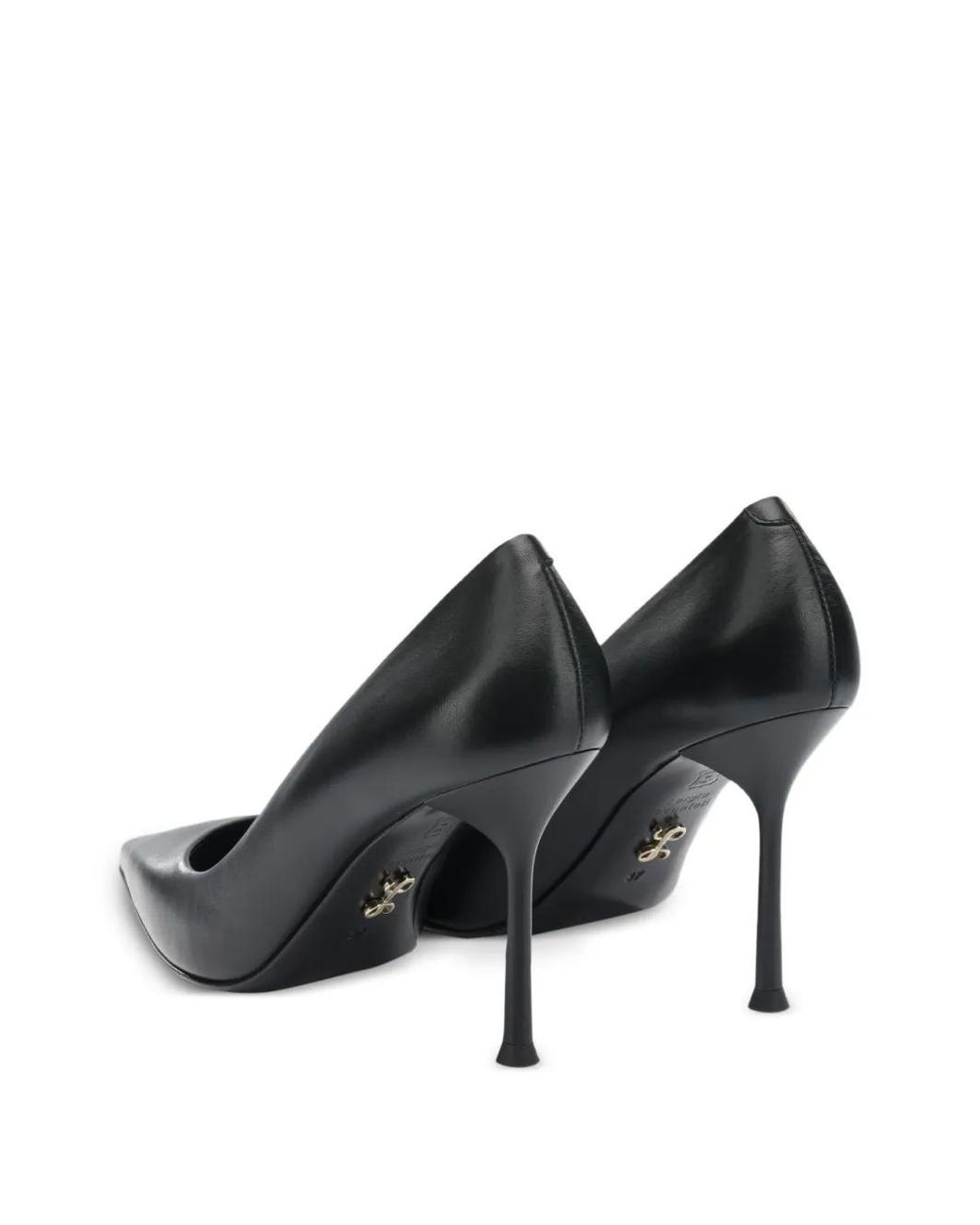 Sergio Levantesi Black Pointed-Toe Heeled Pumps