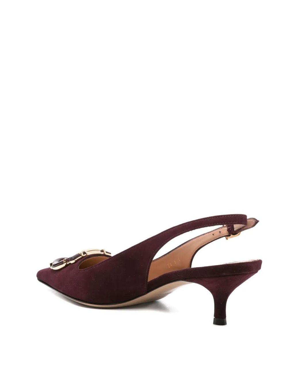 Ferragamo Brown Leather Slingback Pumps