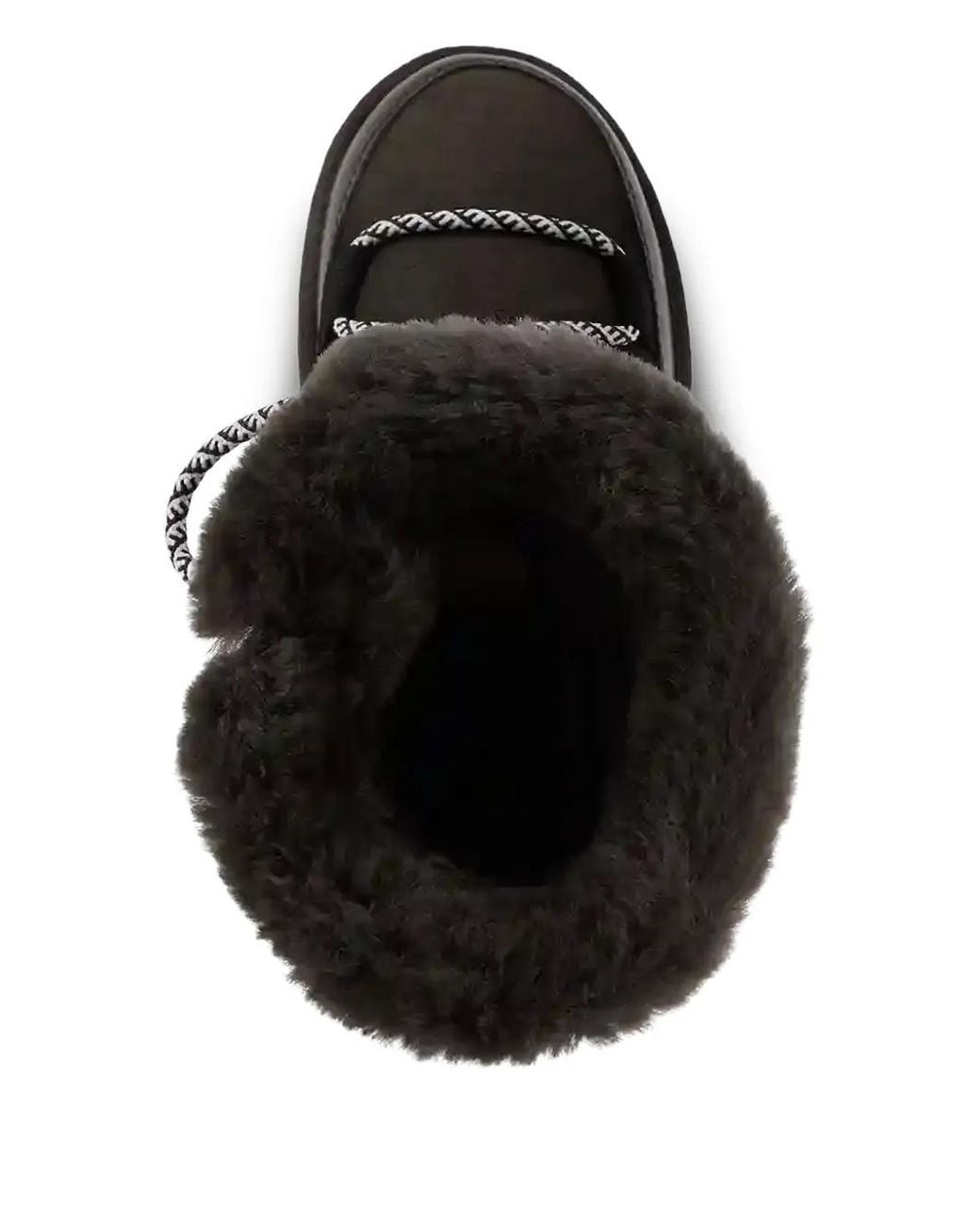 EMU Black Blurred Lace-Up Boots