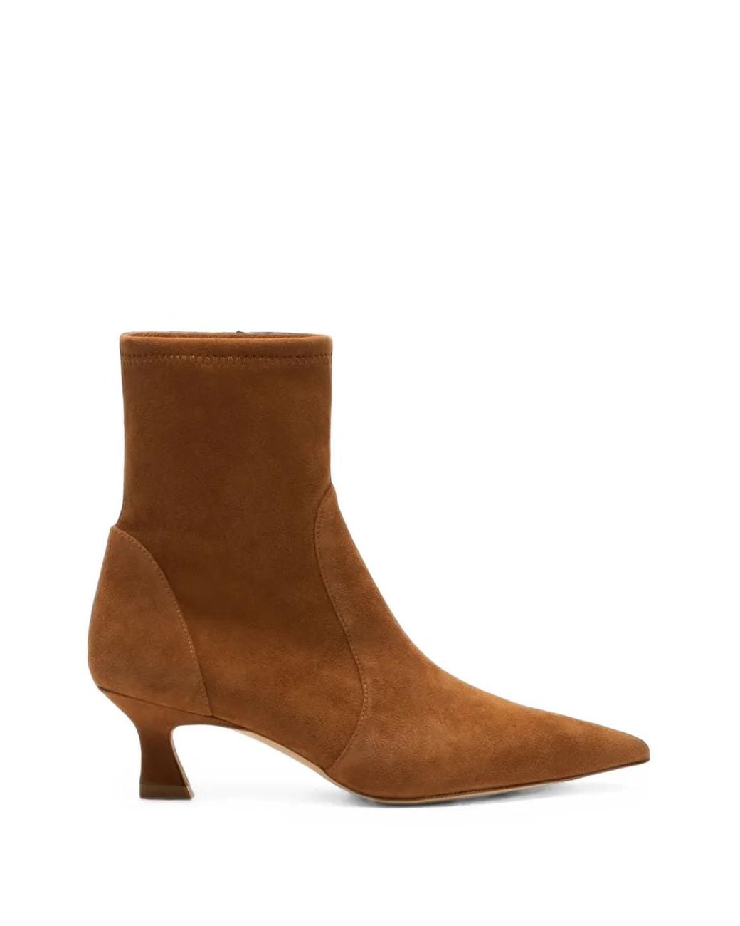 Stuart Weitzman Brown Vinnie Sculptural-Heel Ankle Boots