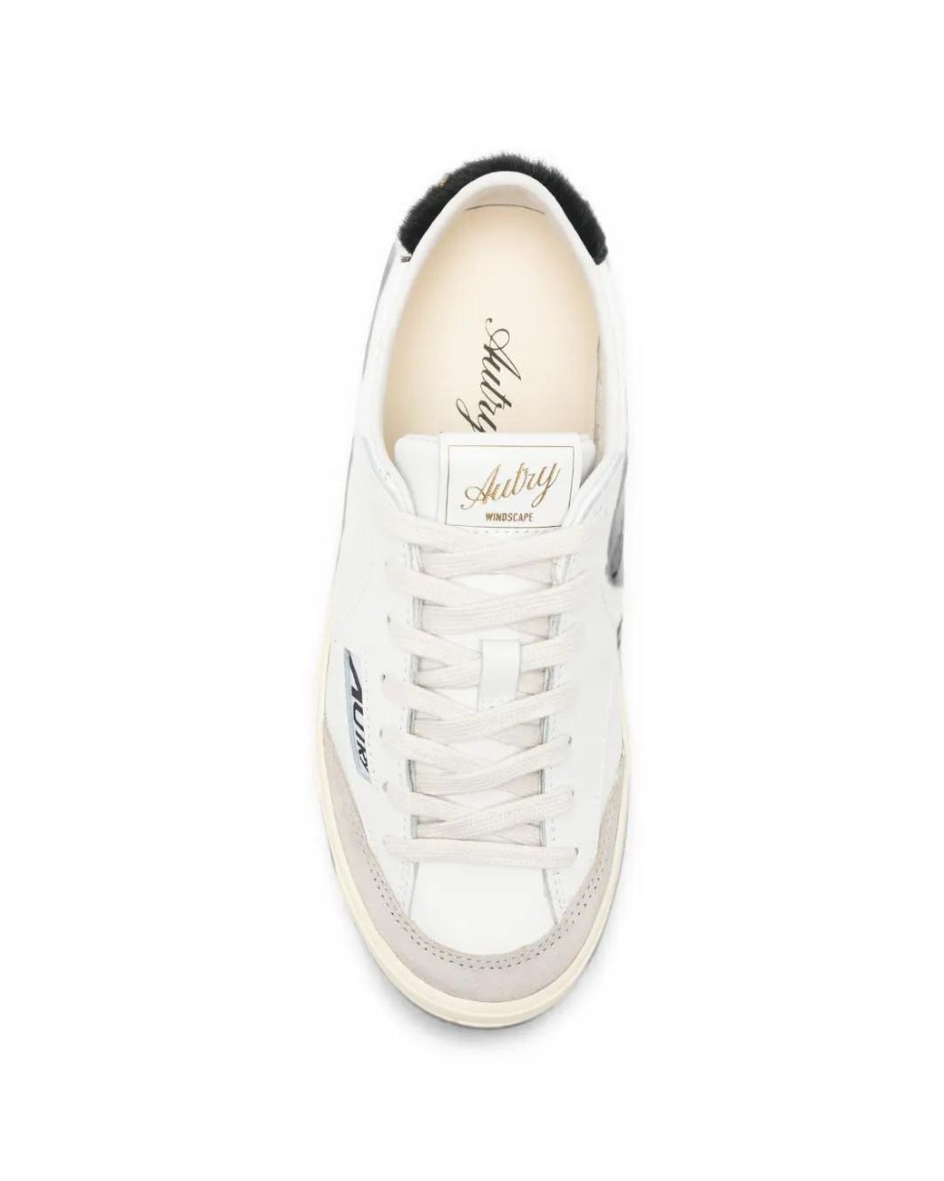 Autry White Windscape Pony-Hair Heel-Counter Sneakers