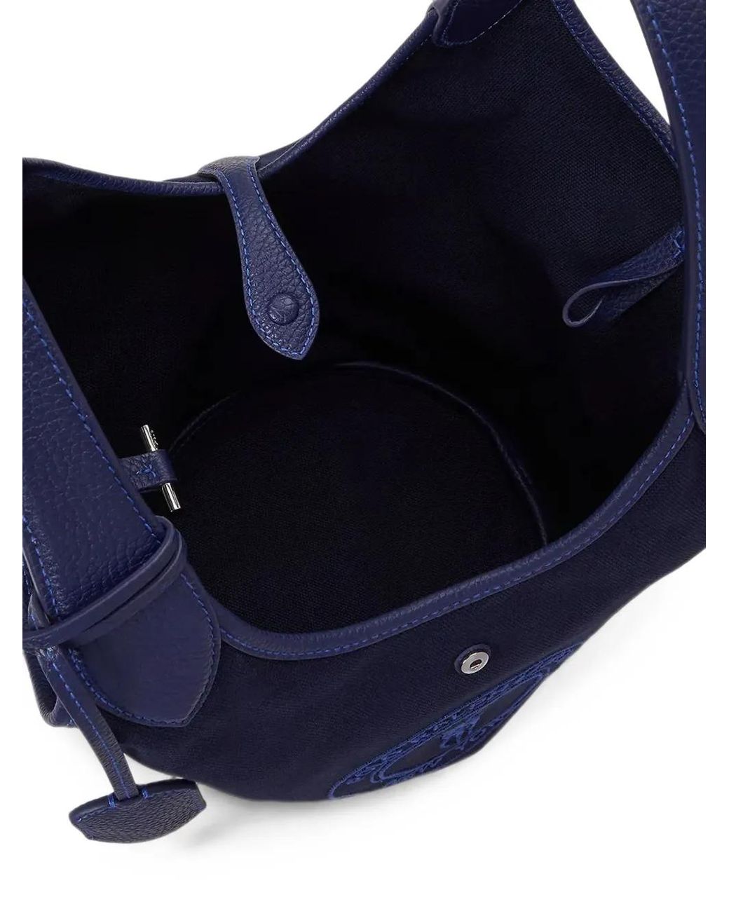 Polo Ralph Lauren Blue Sac Bordé De Cuir À Logo Brodé