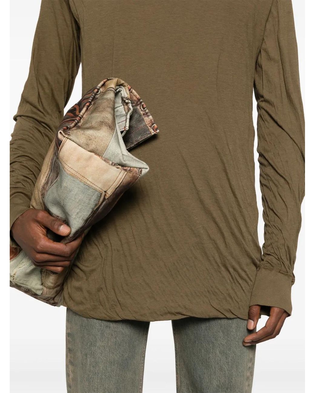 Rick Owens Green Cotton T-Shirt for men
