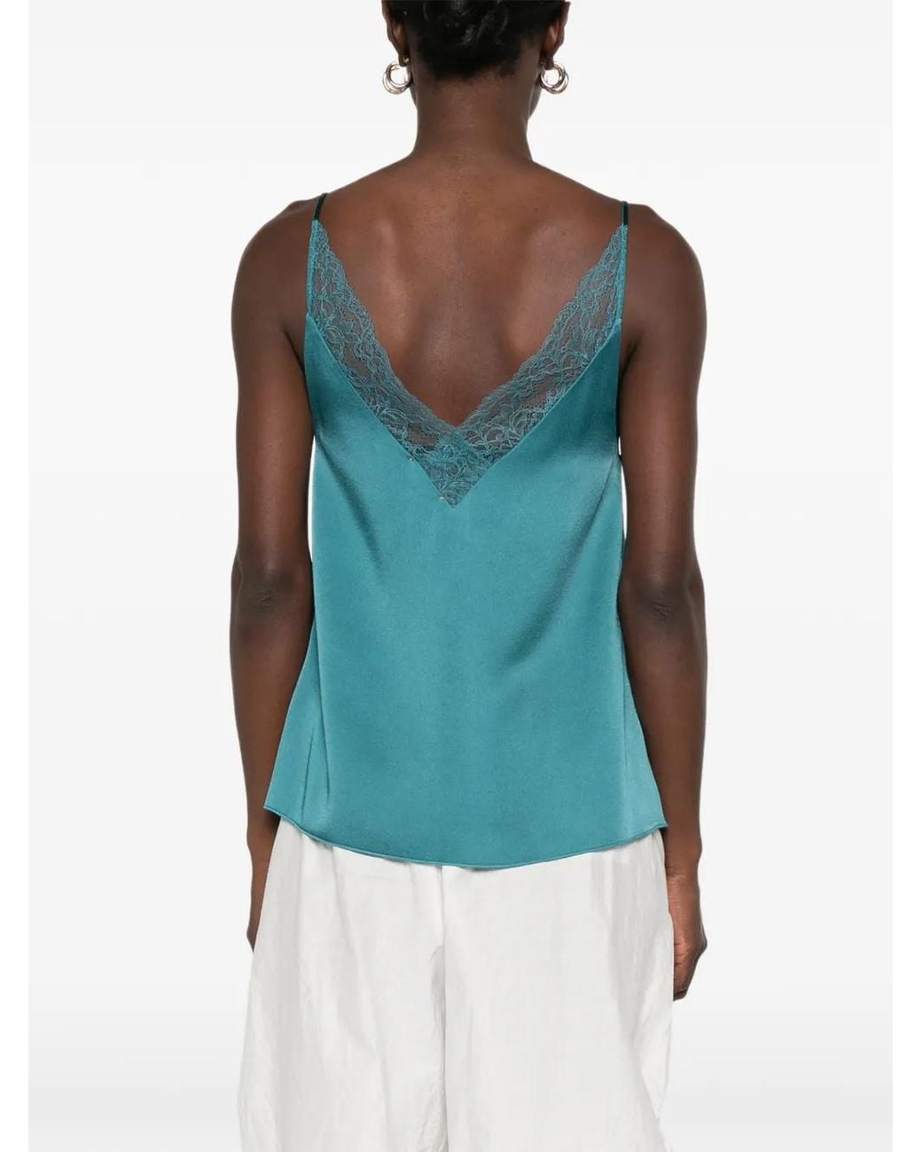 Forte_forte Blue Lace-Trim Top
