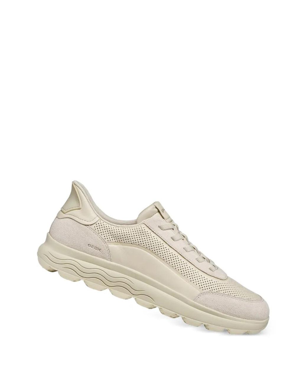 Geox White Spherica Plus Perforated Sneakers for men