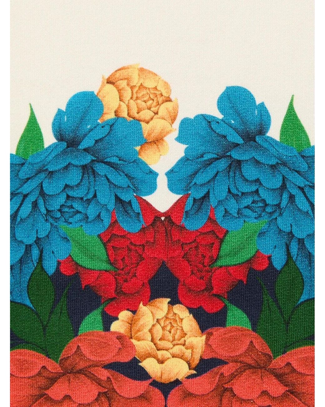 LaDoubleJ Blue Floral Feather T-Shirt