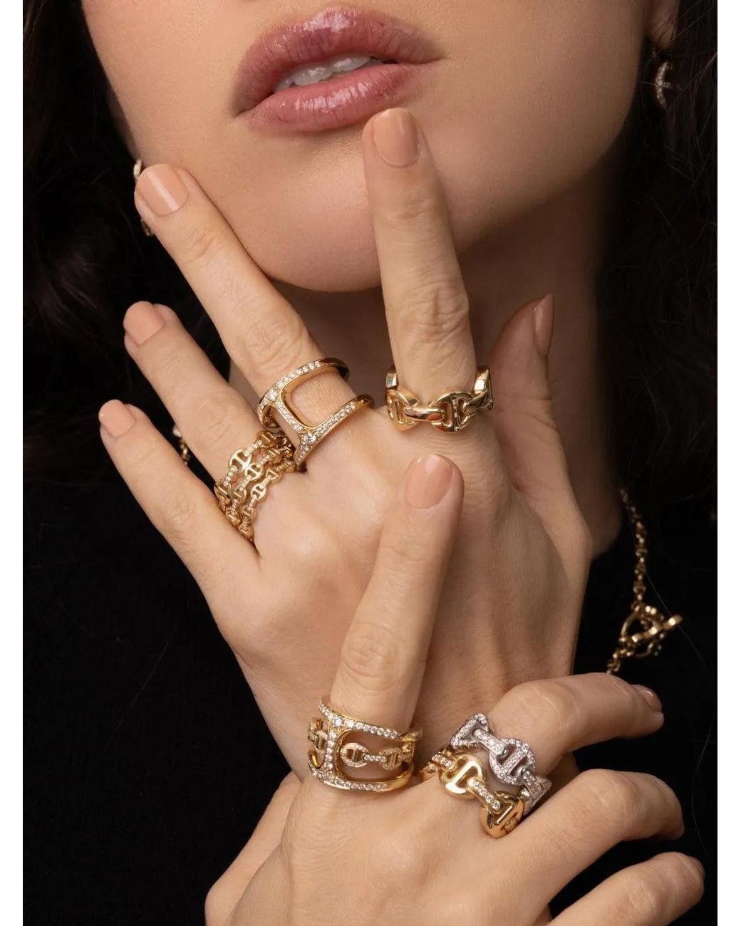 Hoorsenbuhs Metallic Phantom Clique Diamond Ring
