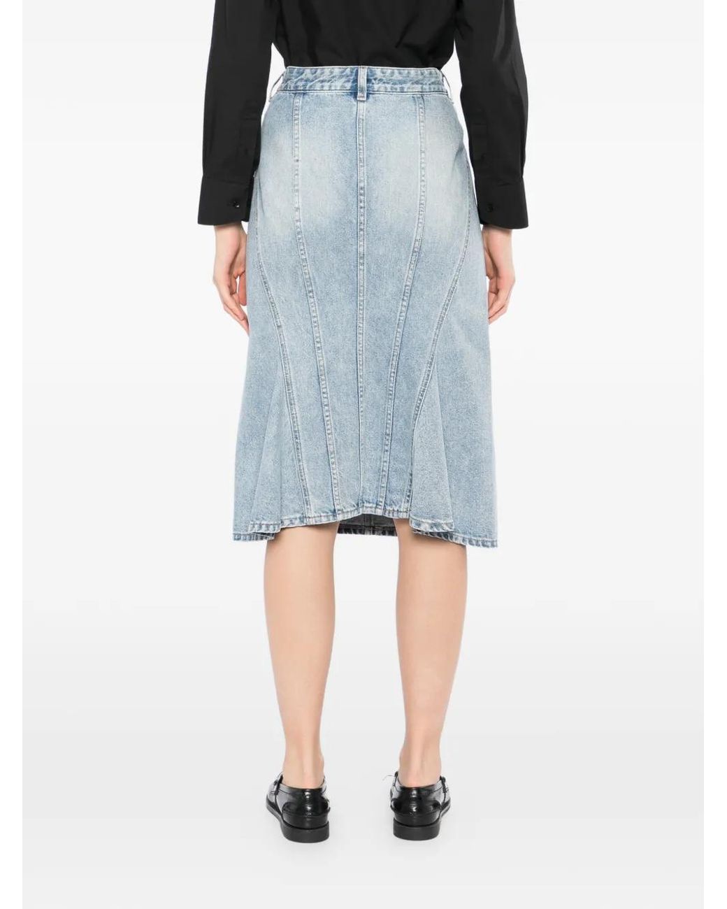 JNBY Blue Denim Midi Skirt