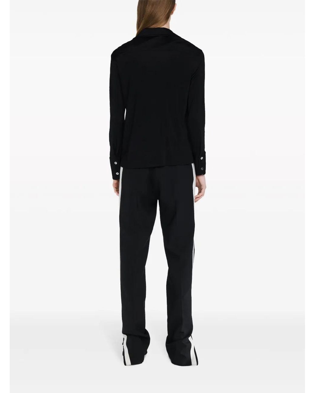 Dion Lee Black Studded-Placket Shirt