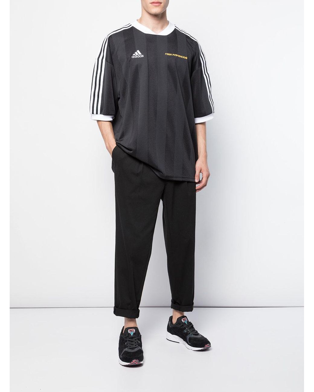 Gosha Rubchinskiy X Adidas Football T-shirt in Black for Men | Lyst