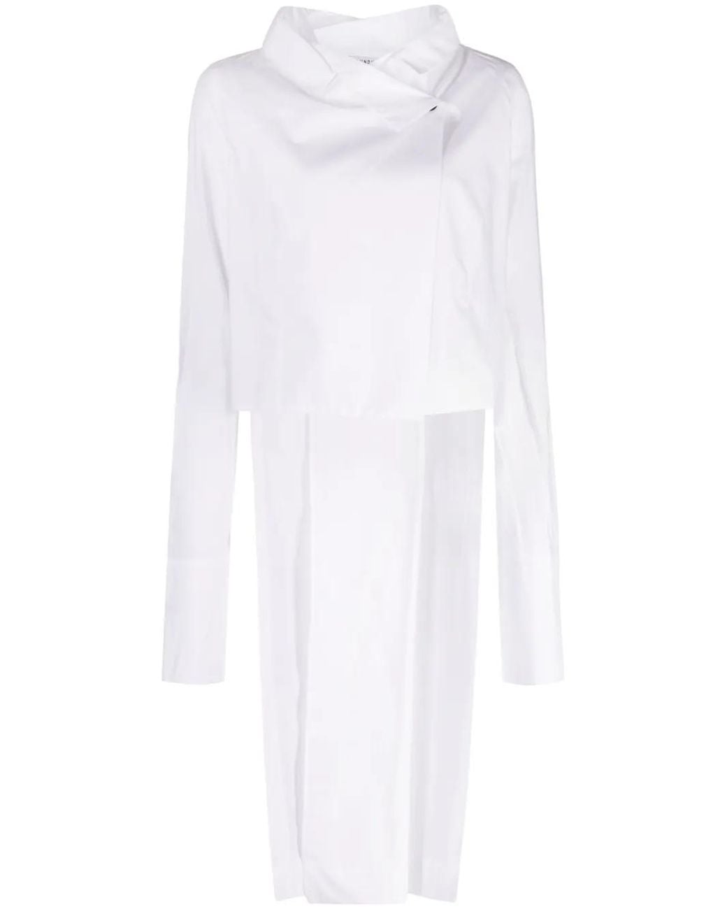 Rundholz Jas Met Cape in het White