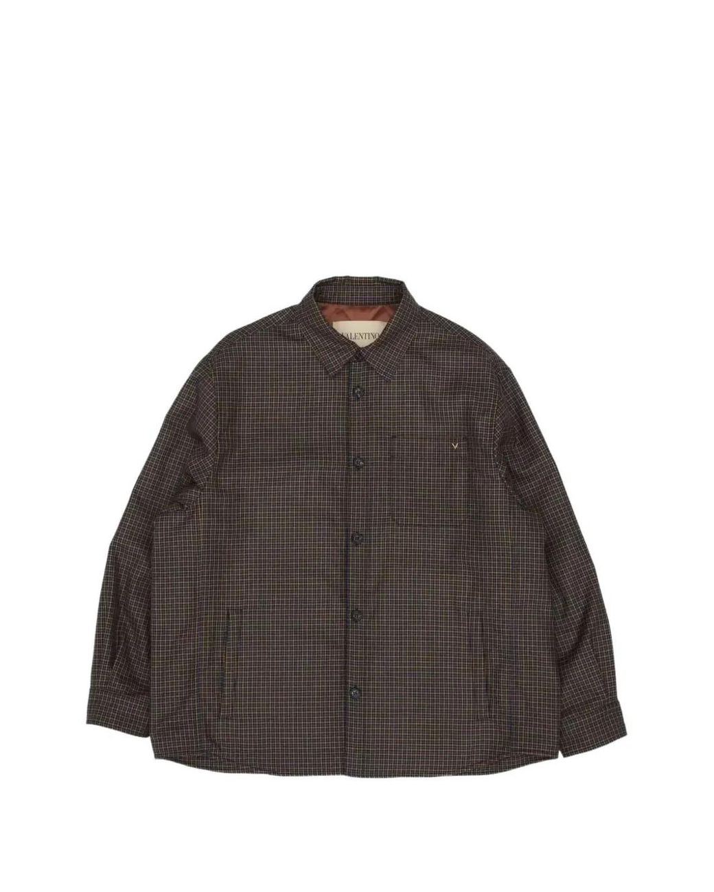 Valentino Garavani Brown Check Virgin Wool Jacket for men