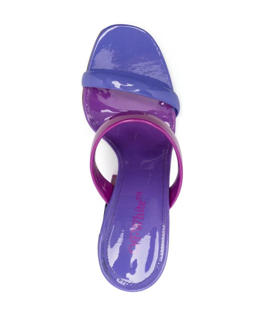 Off-White c/o Virgil Abloh Purple Shade Bulky Patent Lea Mule