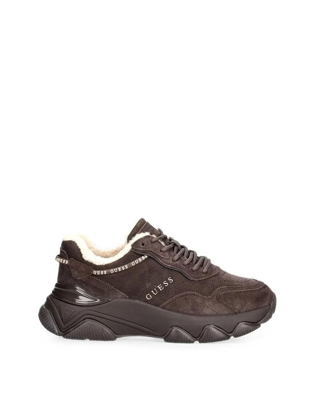 Guess Brown Micola Suede Sneakers