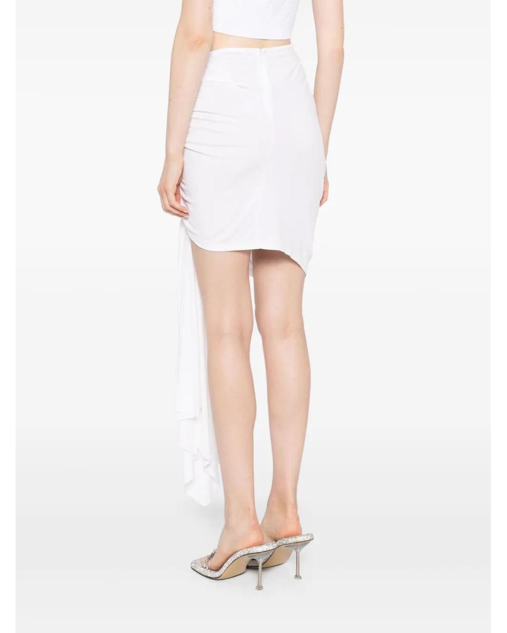 Christopher Esber White Arced Palm Mini Skirt