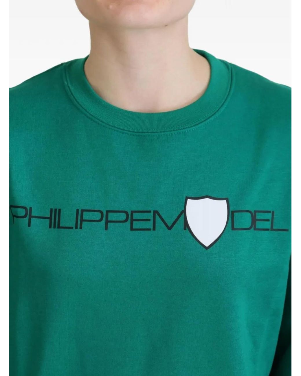 Philippe Model Green Logo-Print Sweater