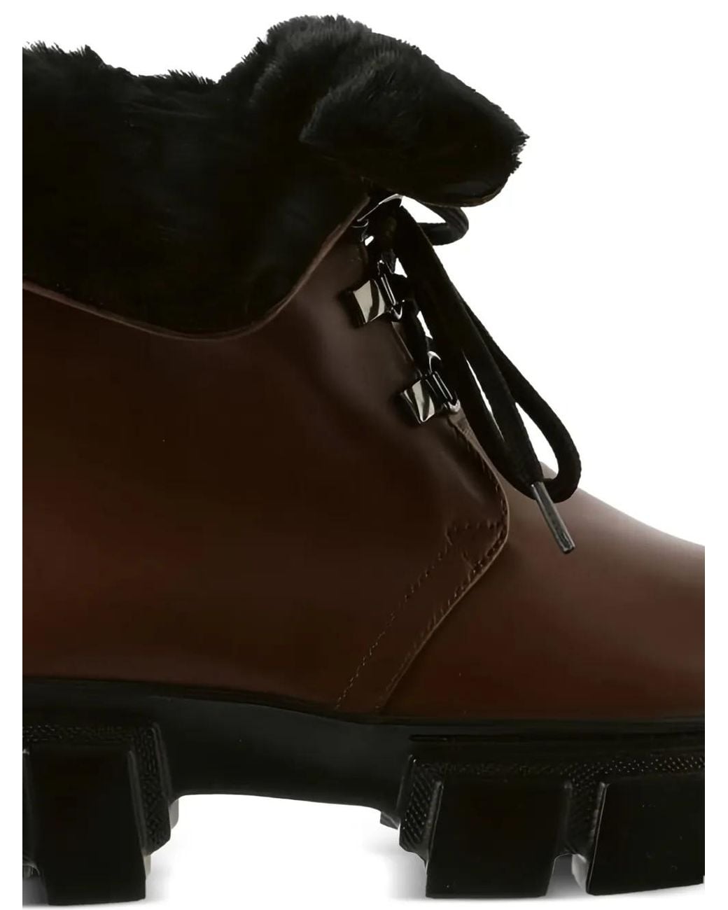 Högl Brown Winter Chunky-Sole Lace-Up Ankle Boots