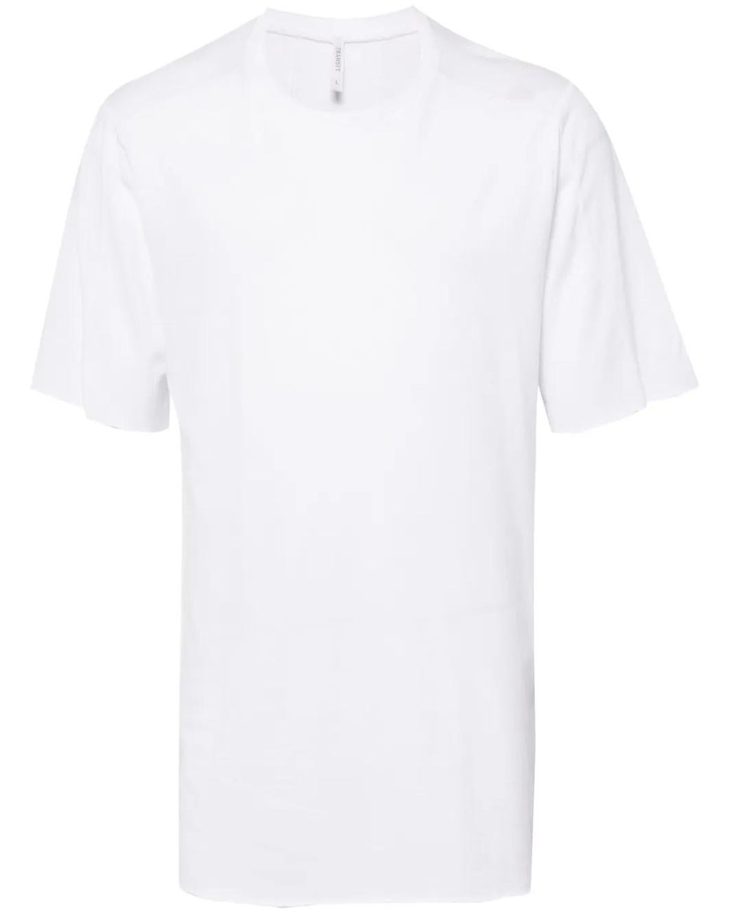 Transit White Cotton Blend T-Shirt for men