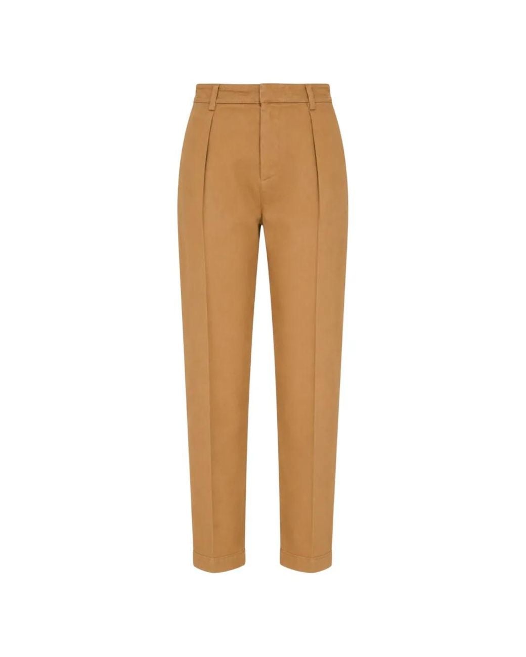 N°21 Natural Pantalon Droit À Design Plissé
