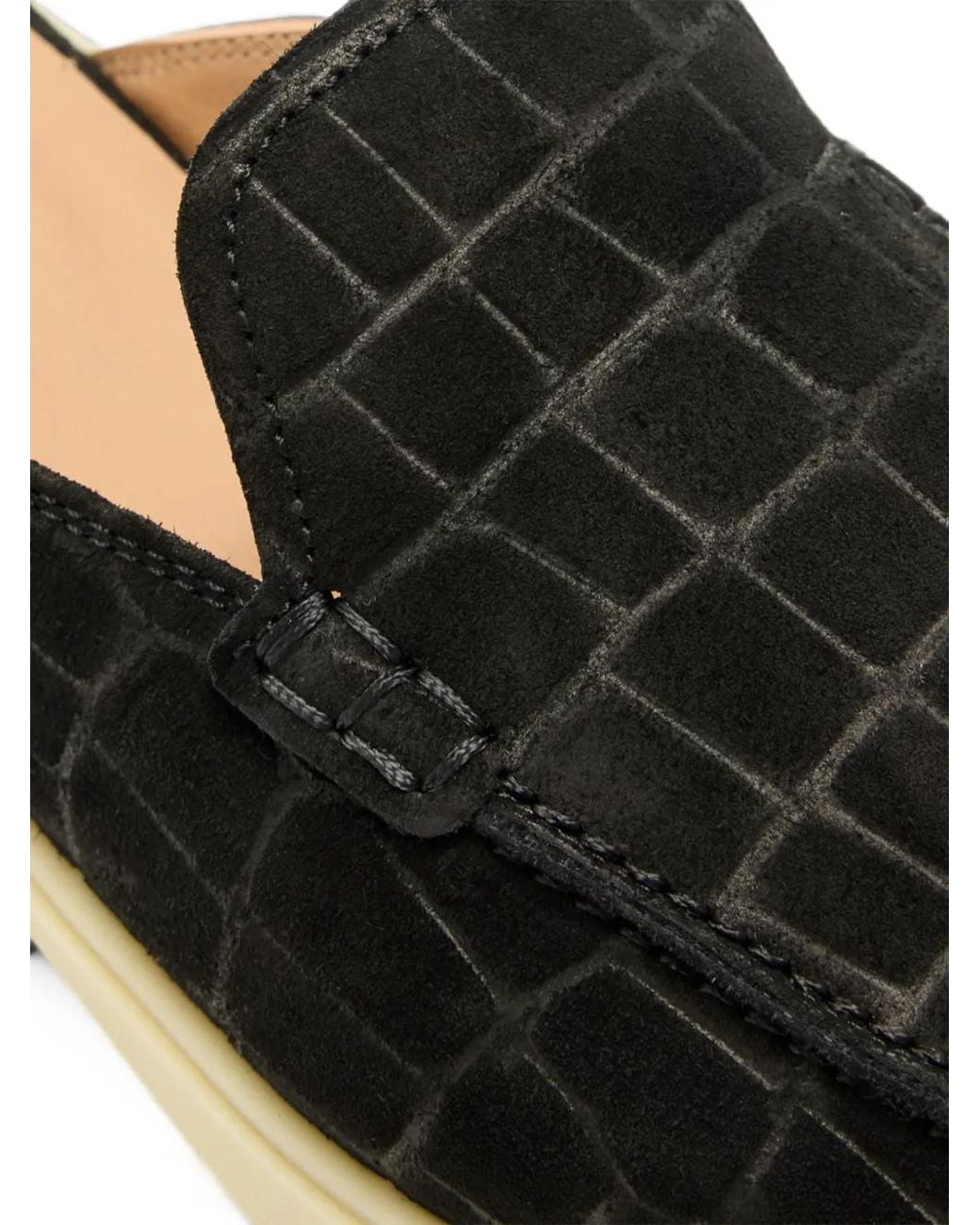 Magnanni Shoes Black Sofia Croc-Effect Slippers