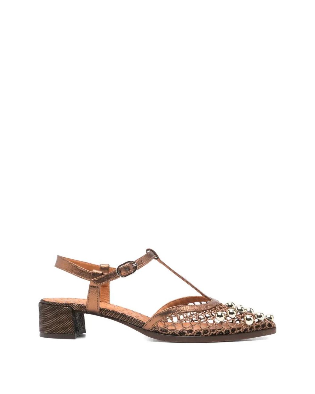 Chie Mihara Brown Hagila Studded Heeled Pumps