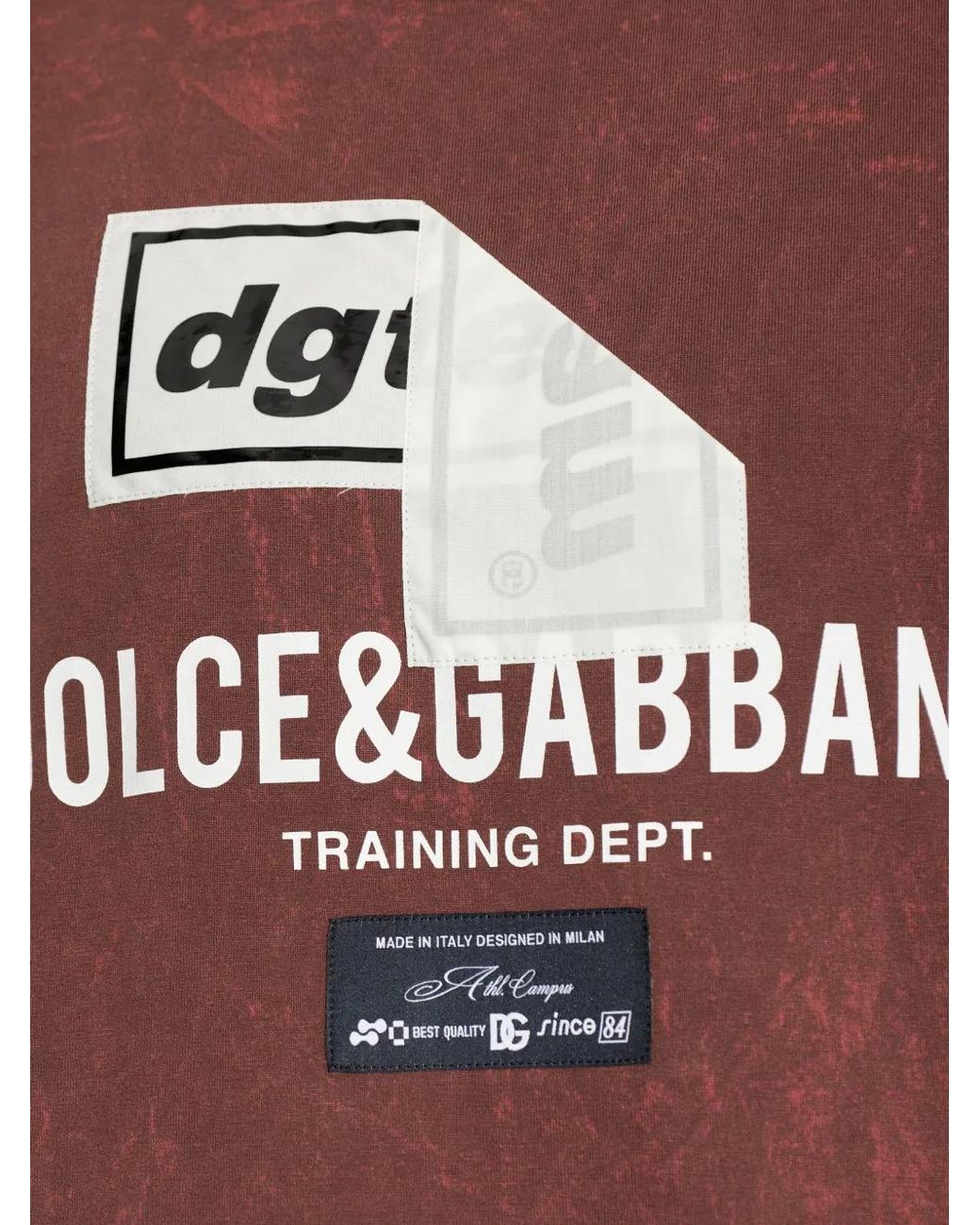 Dolce & Gabbana Pink Logo-Print T-Shirt for men