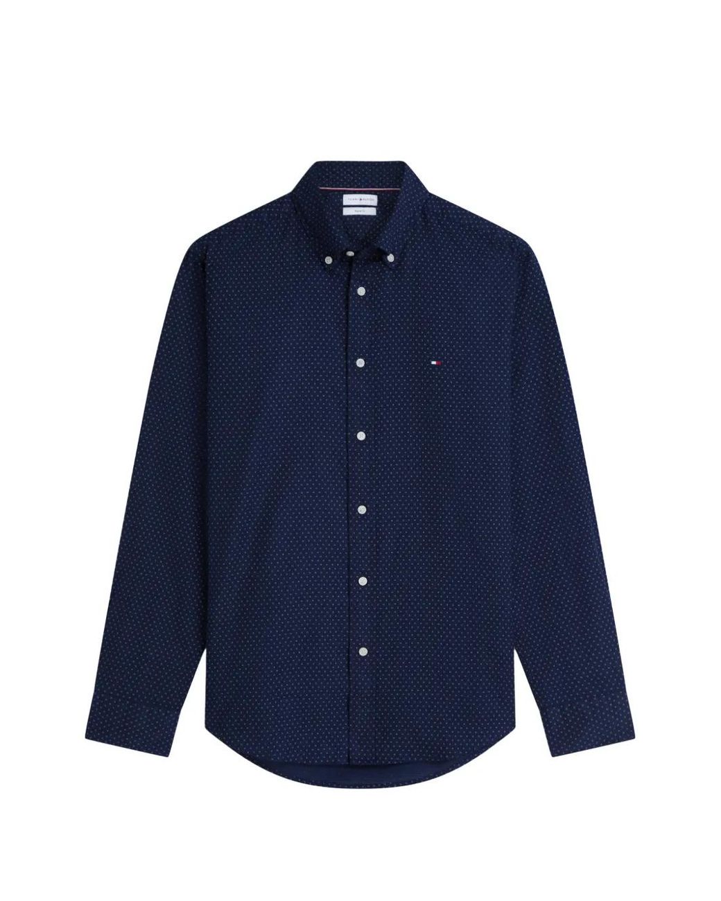 Tommy Hilfiger Blue Micro-Print Button-Down Shirt for men