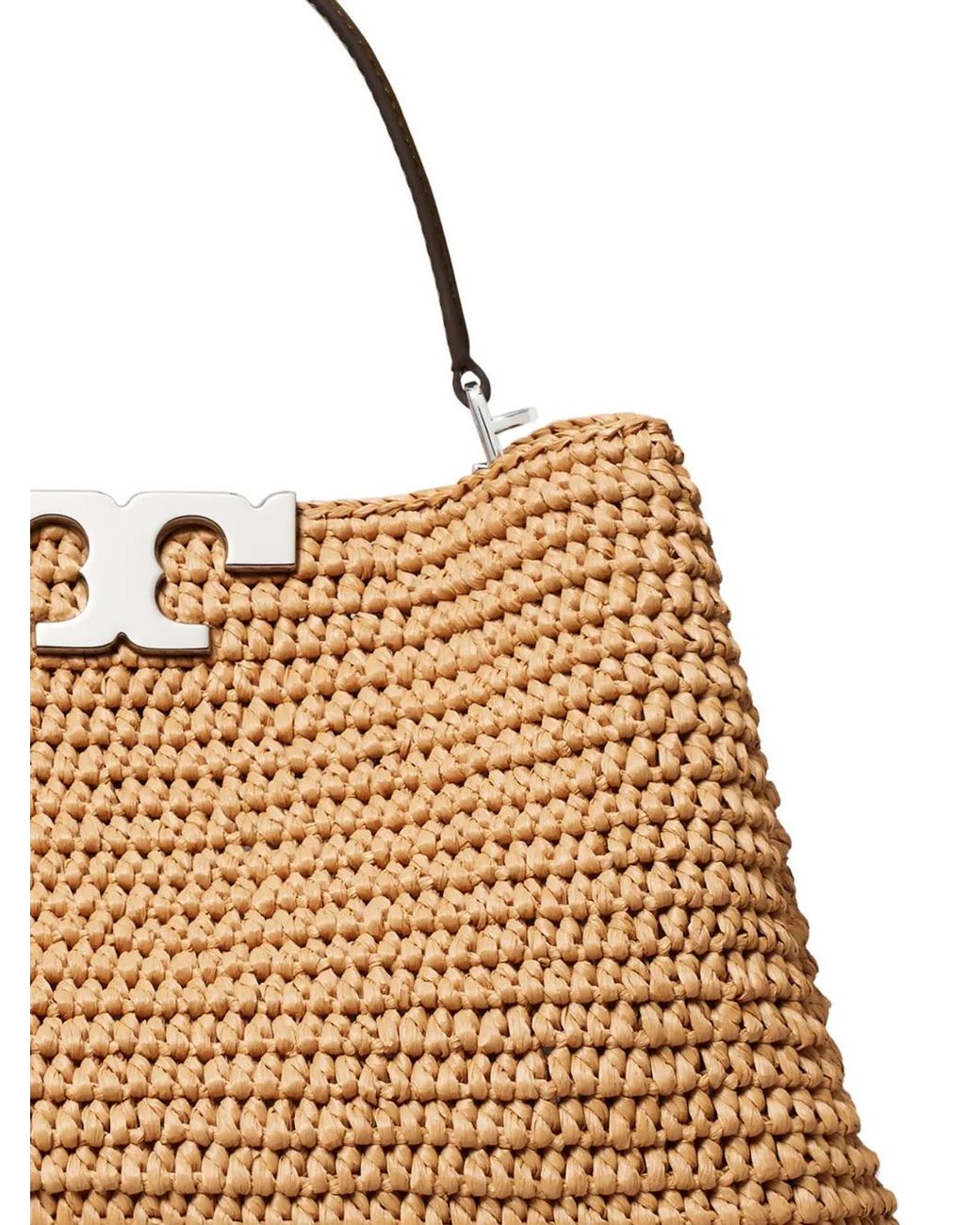 Tory Burch Metallic Eleanor Raffia Satchel