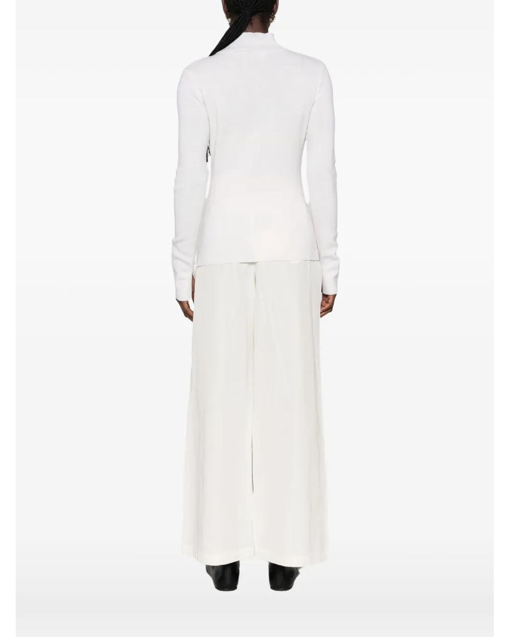 Viktoria Chan White Sindy Zip-Fastening Sweater