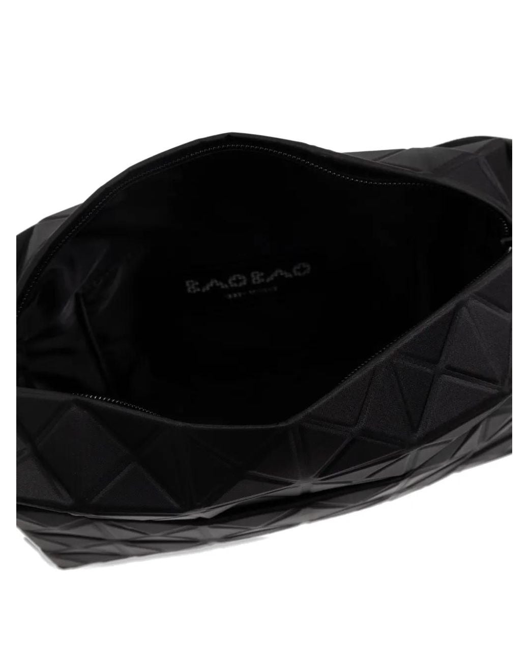 Issey Miyake Black Geometric-Pattern Shoulder Bag