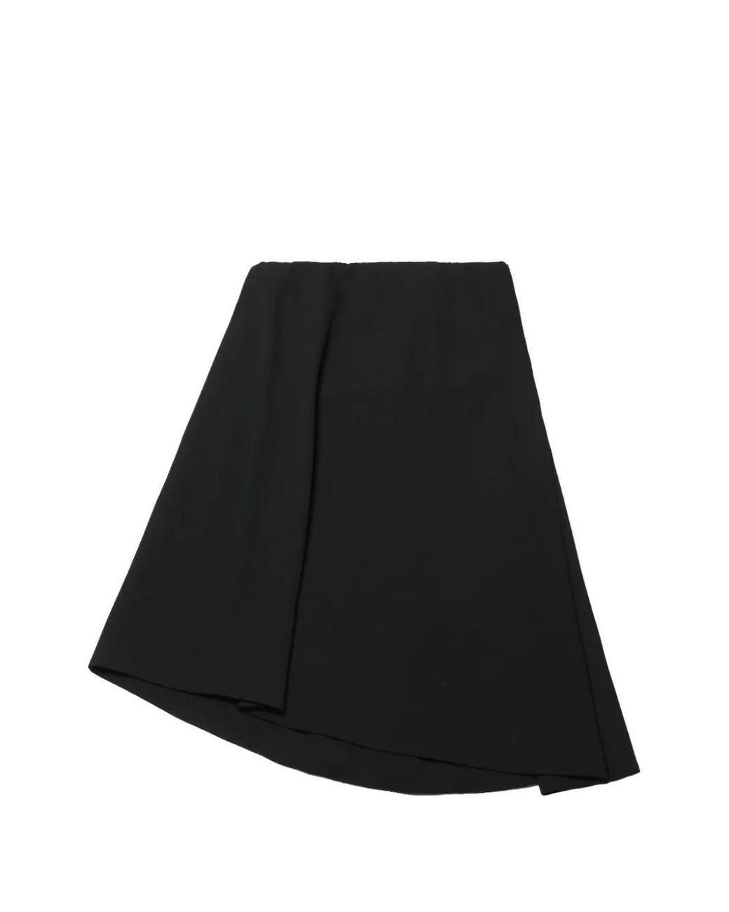 Jil Sander Black Asymmetric-Hem Strapless Dress