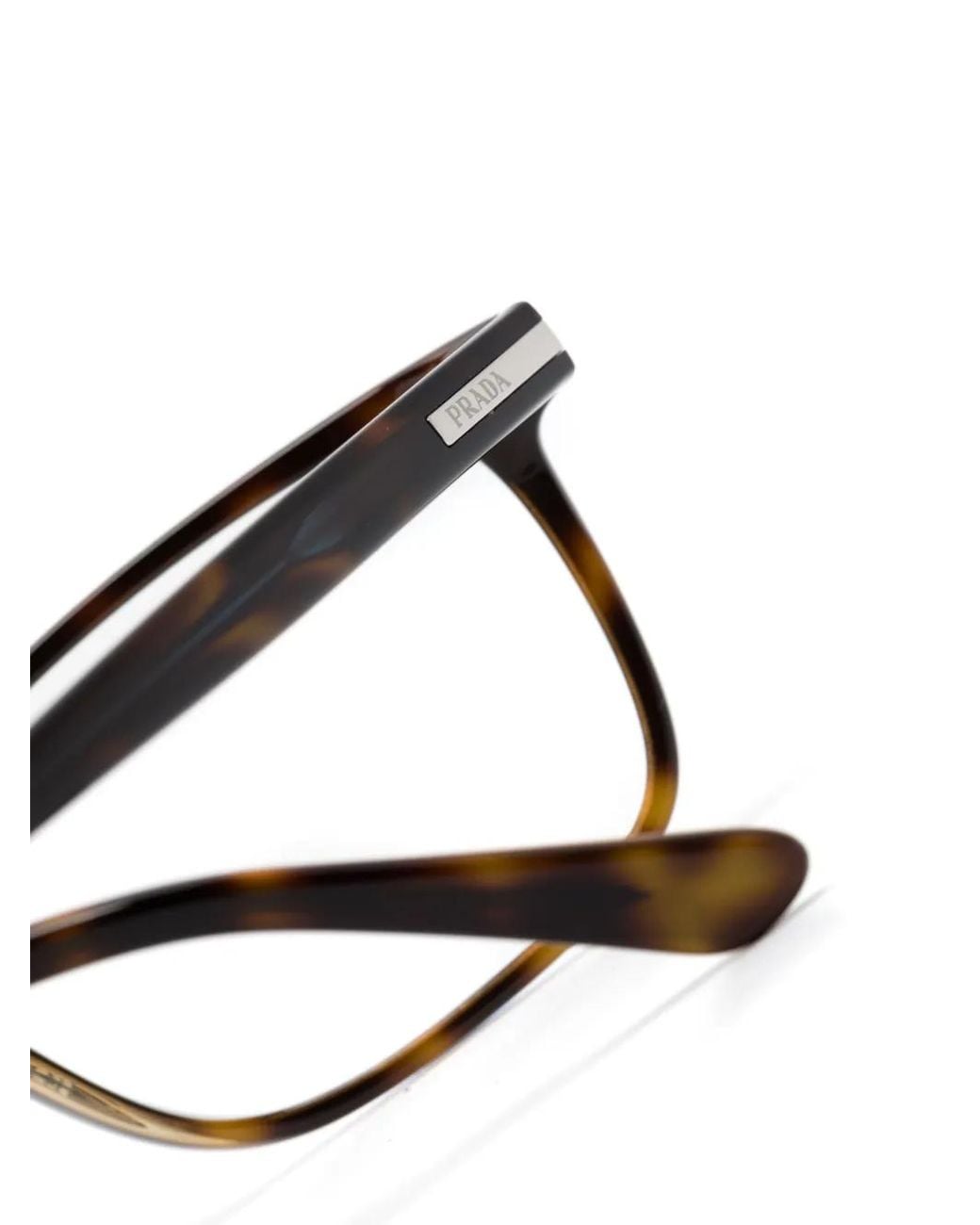 Prada Brown Rectangle-Frame Glasses for men