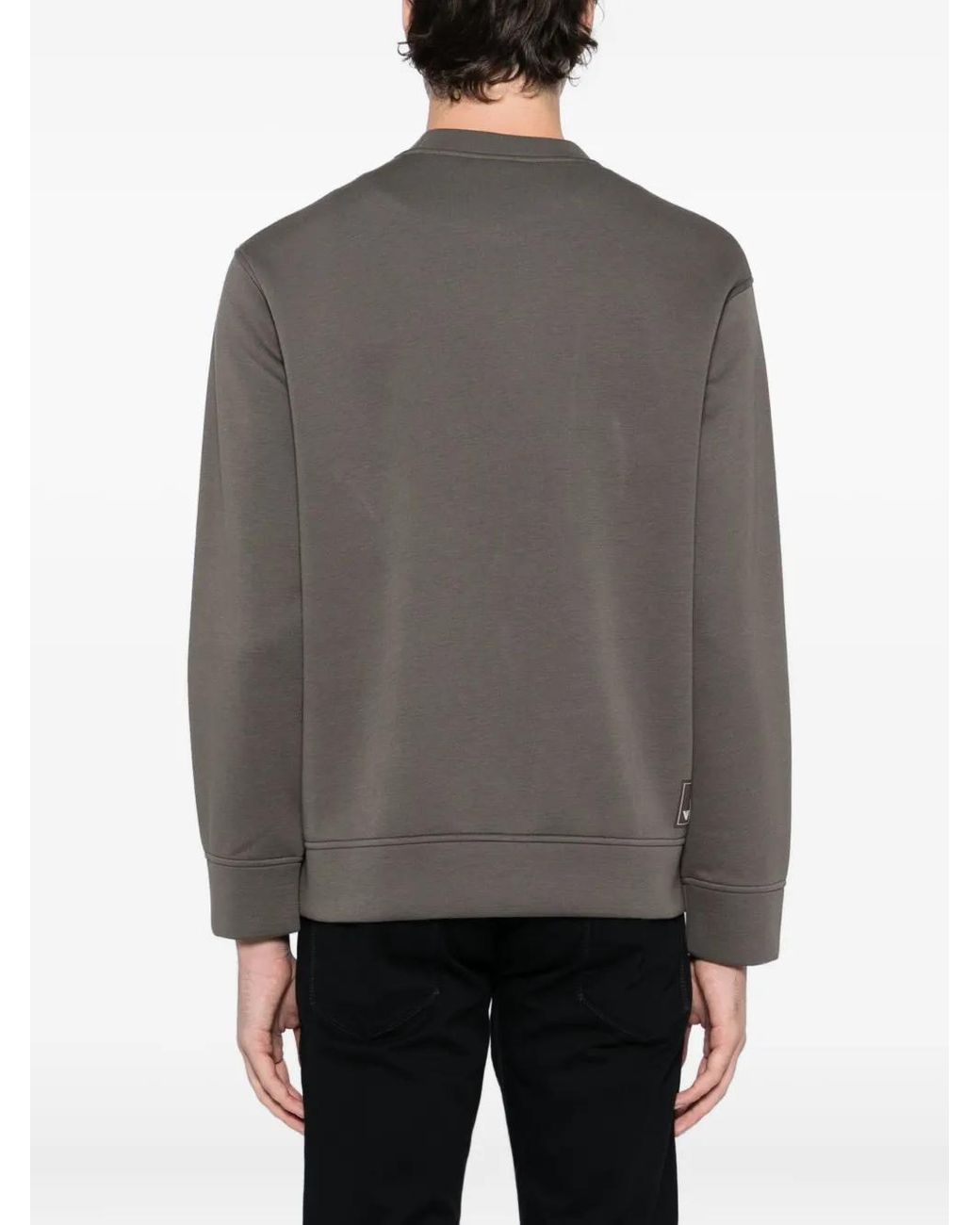 Emporio Armani Gray Zip-Pocket Sweatshirt for men