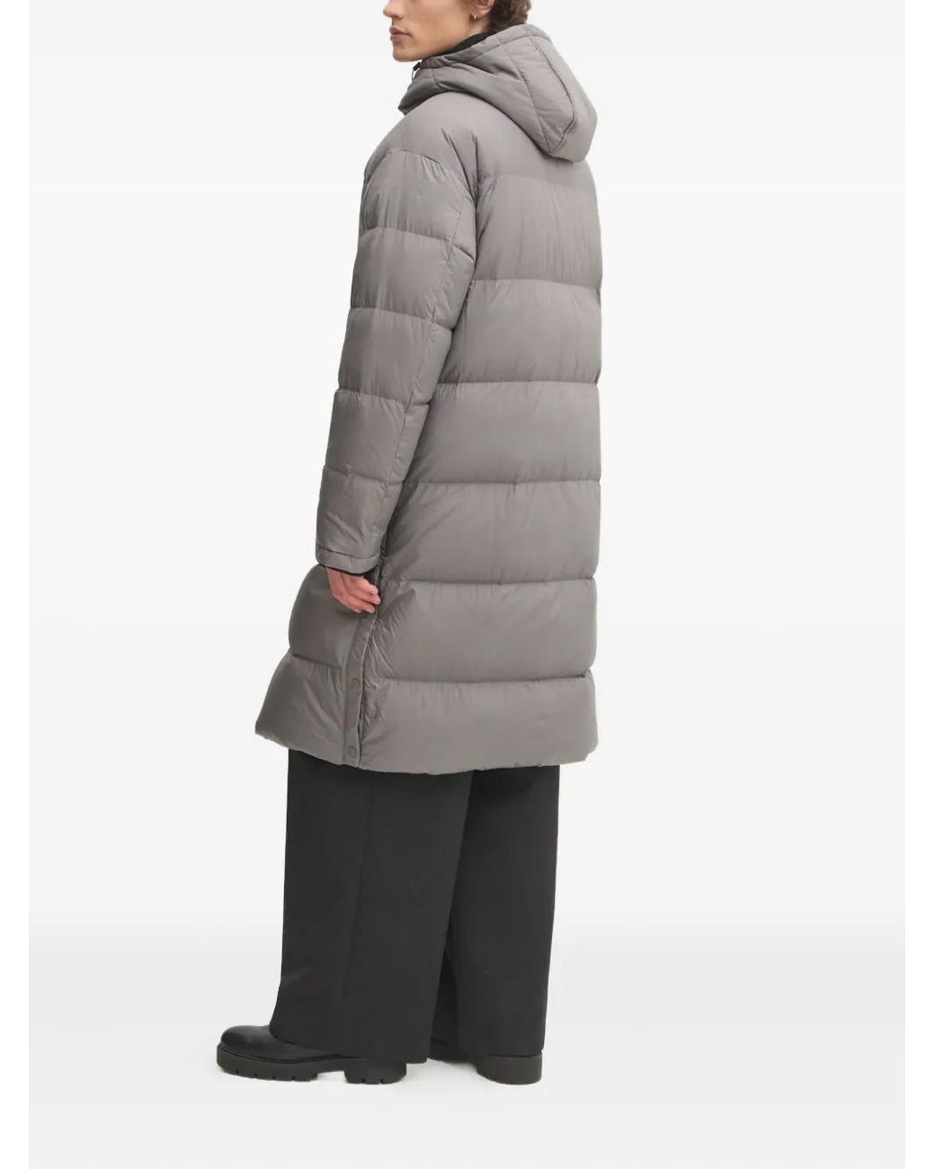 Converse Gray Hooded Puffer Jacket for men