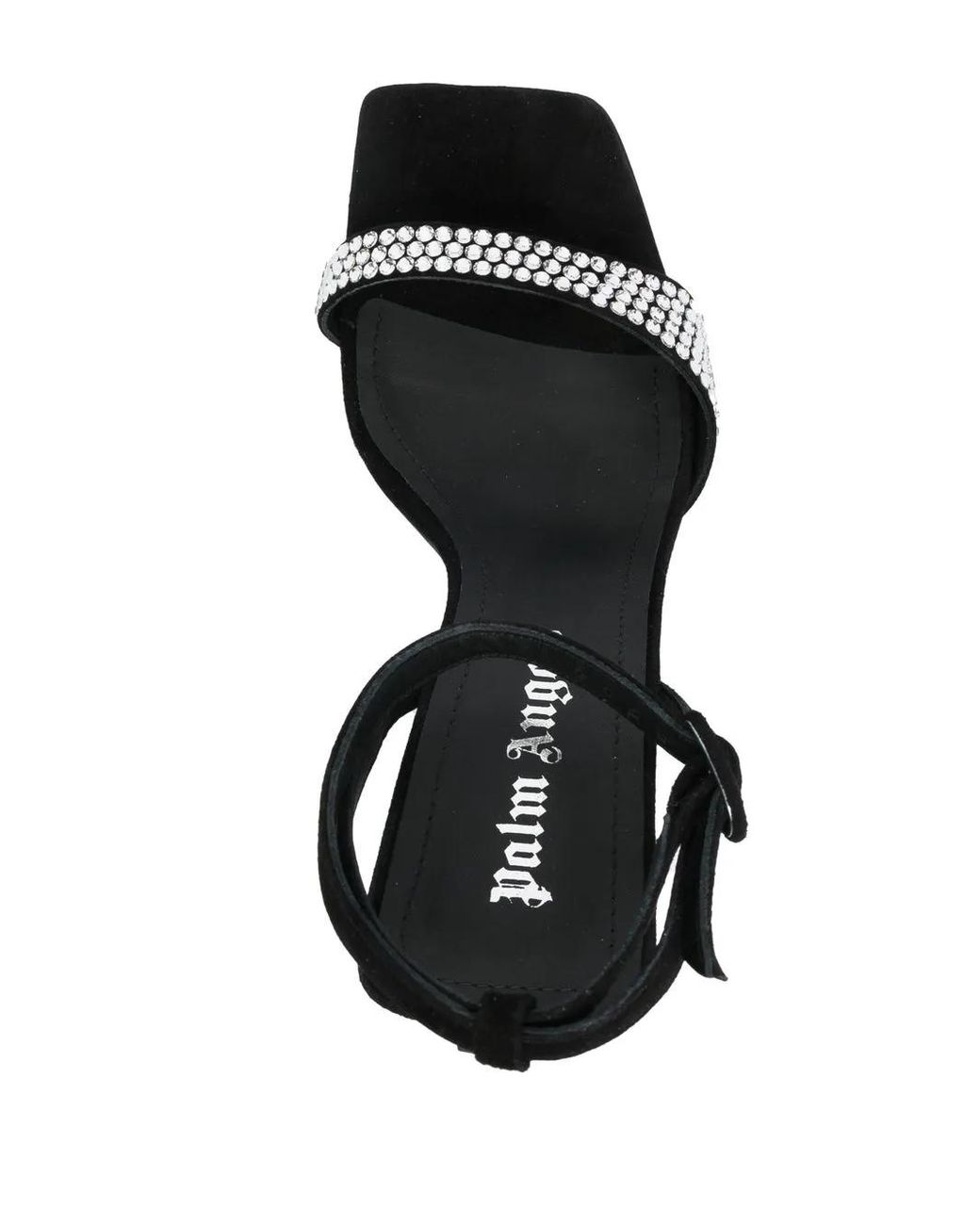 Palm Angels Black Palm Tree-Heel Sandals