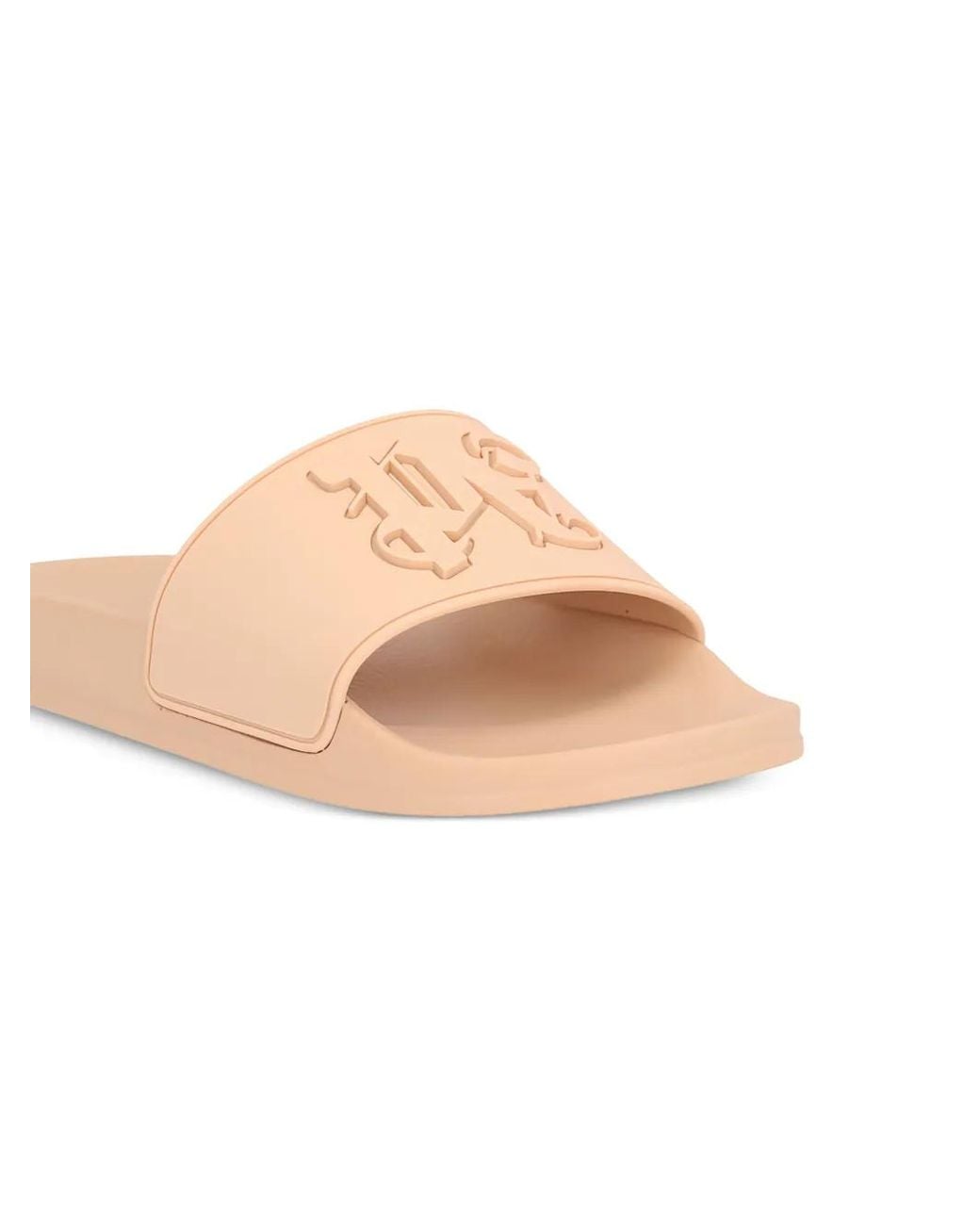 Palm Angels Natural Monogram-embossed Slides