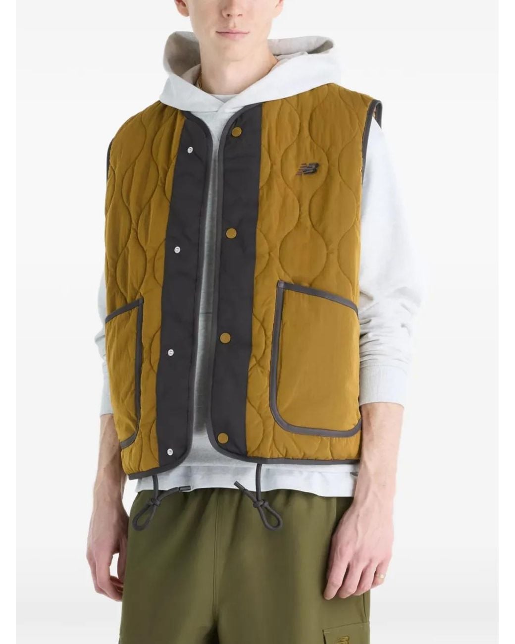 New Balance Green Quilted Vest for men