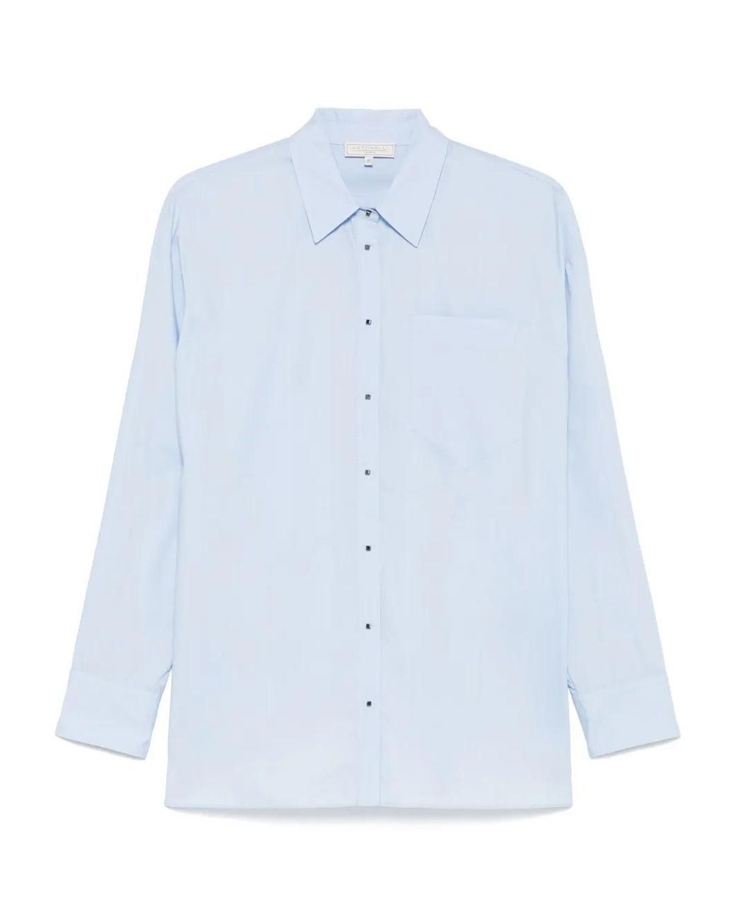 Antonelli Blue Pleated Shirt