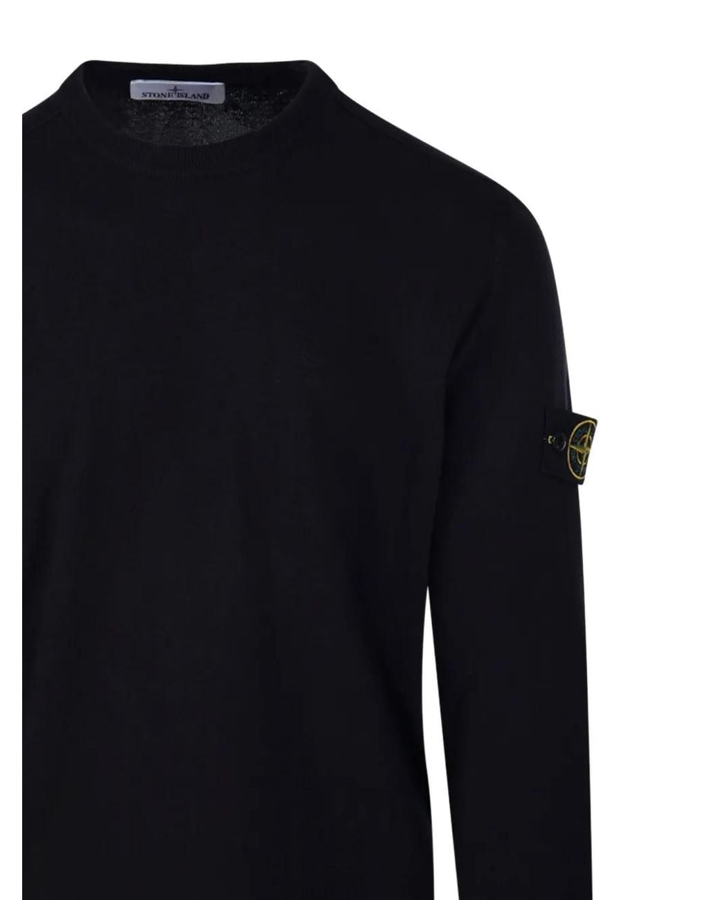 Stone Island Gebreide Trui Met Badge in het Blue voor heren