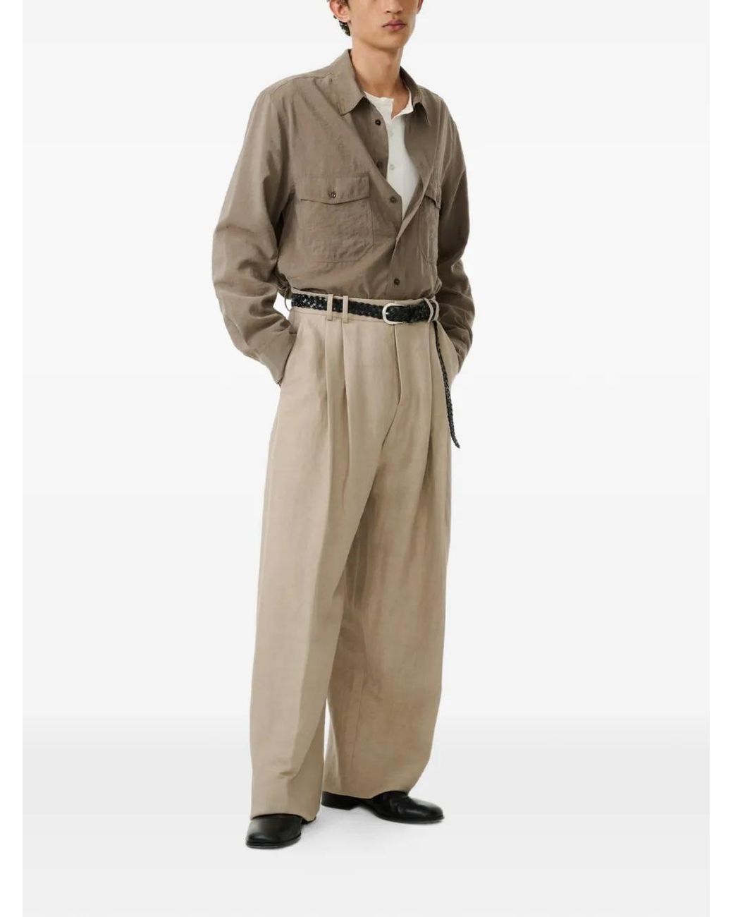 Studio Nicholson White Line Trousers for men
