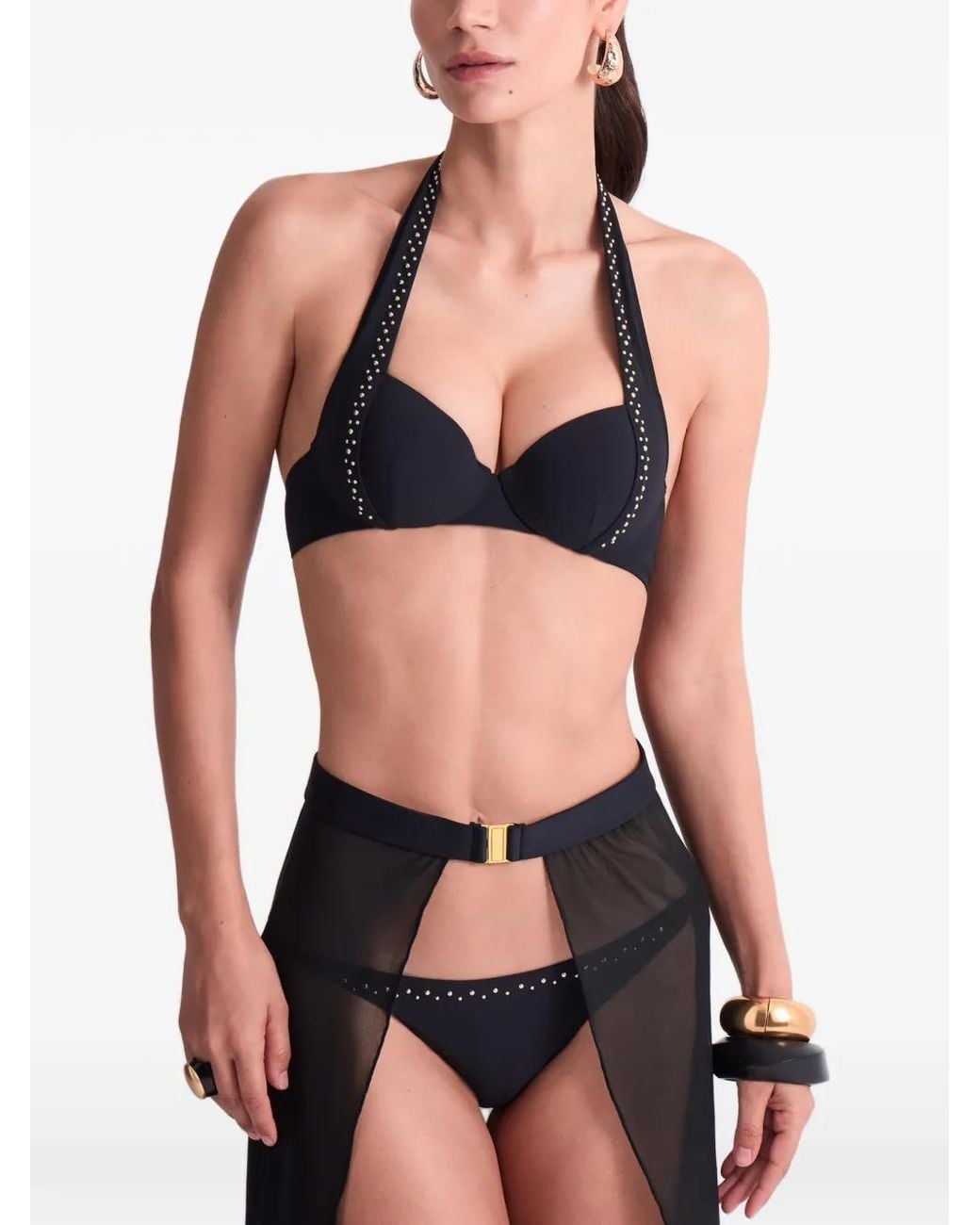 Aubade Black Summer Stars Studded Bikini Bottoms
