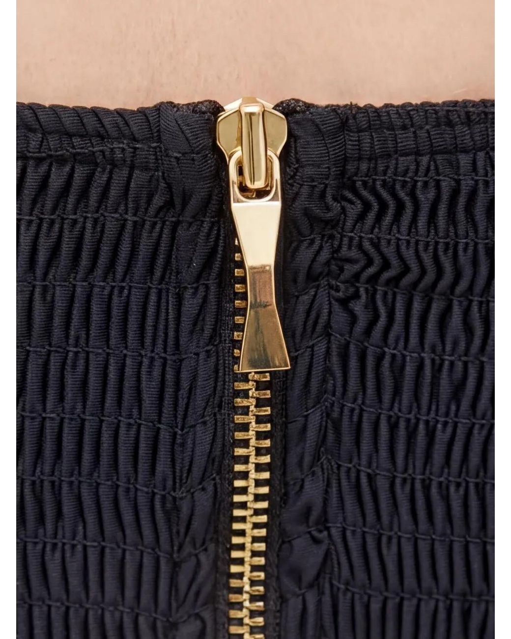 Kate Spade Black Zip Bikini Top