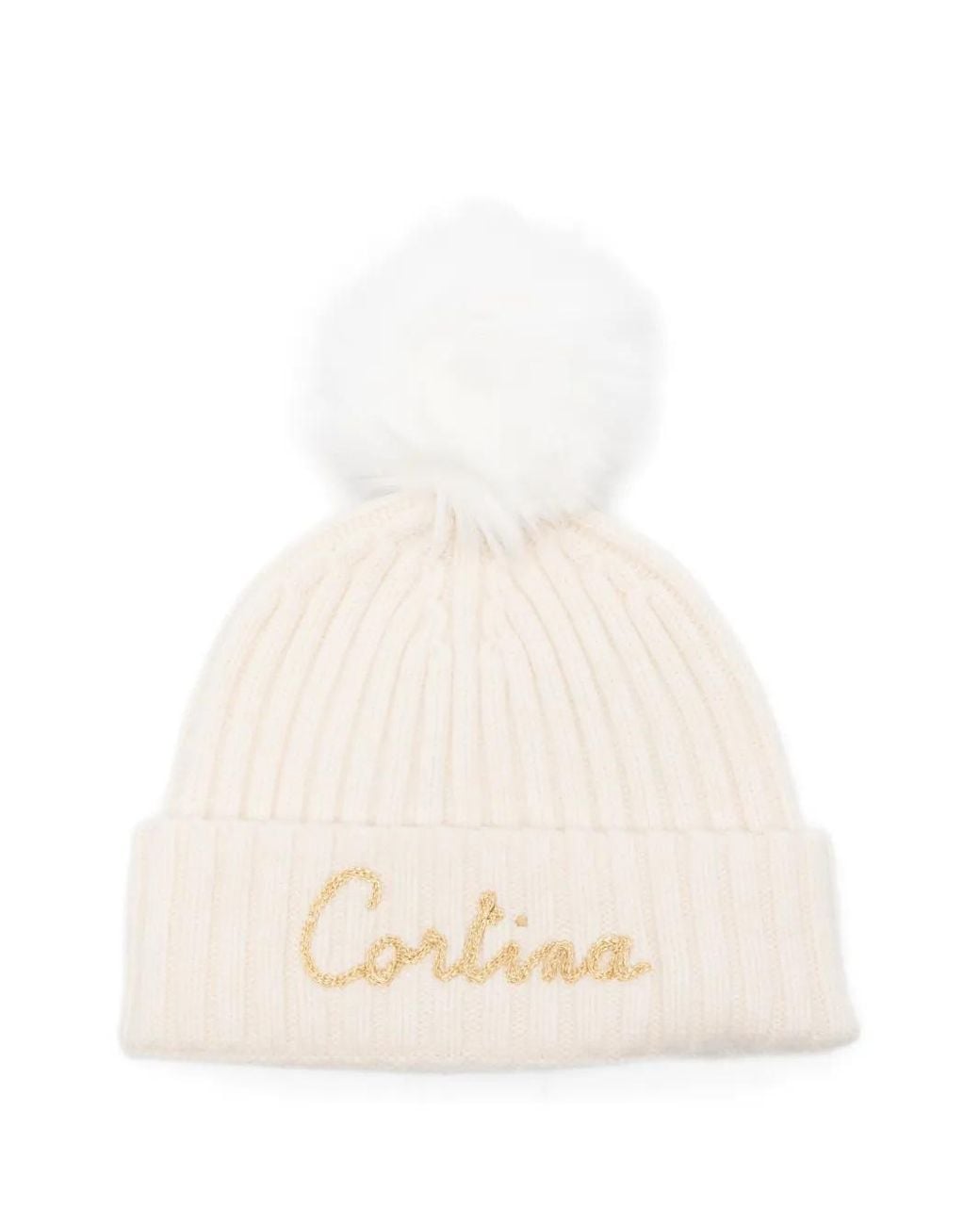 Cappello Con Pompon di Mc2 Saint Barth in White