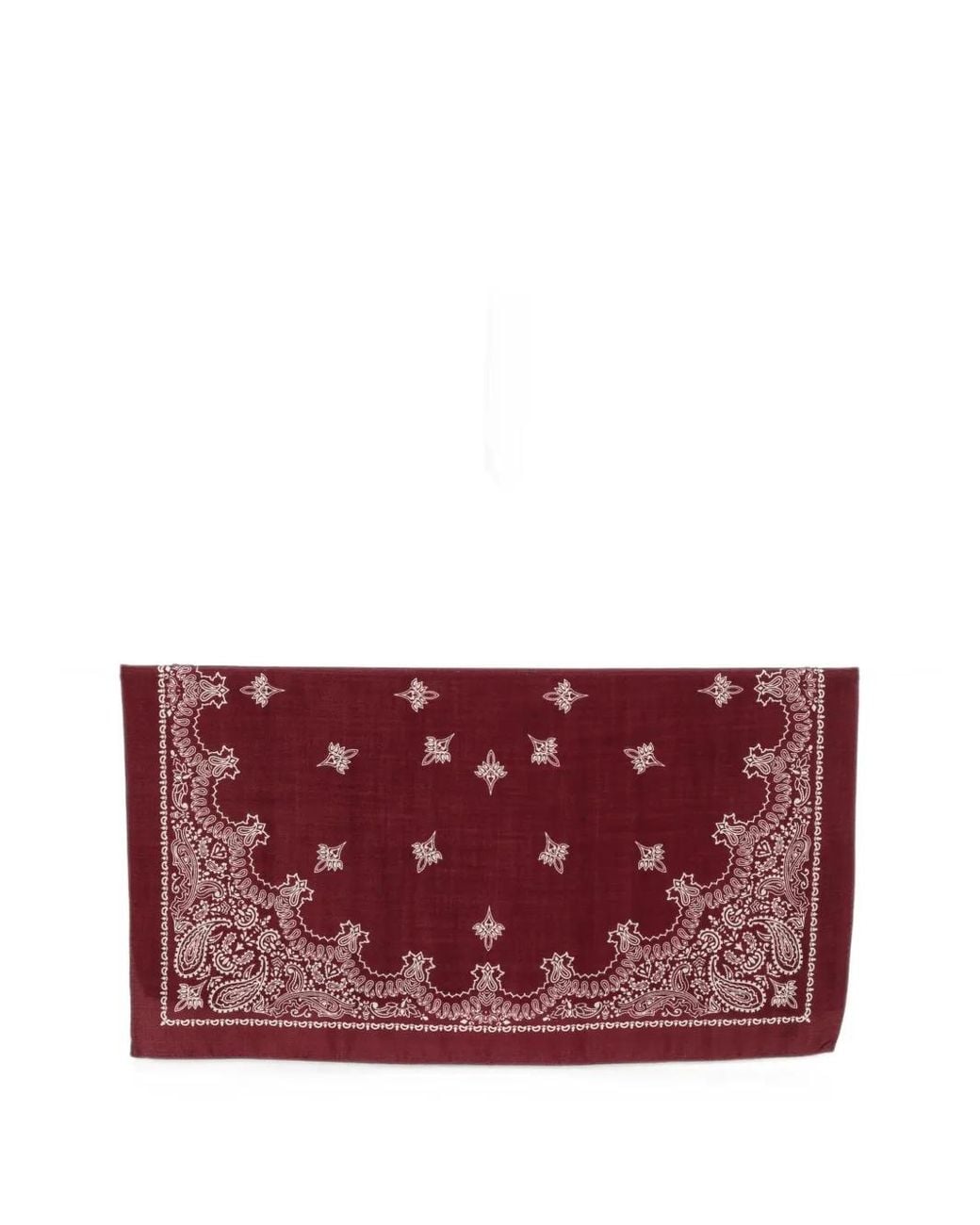 Destin Purple Paisley-Print Wool Scarf