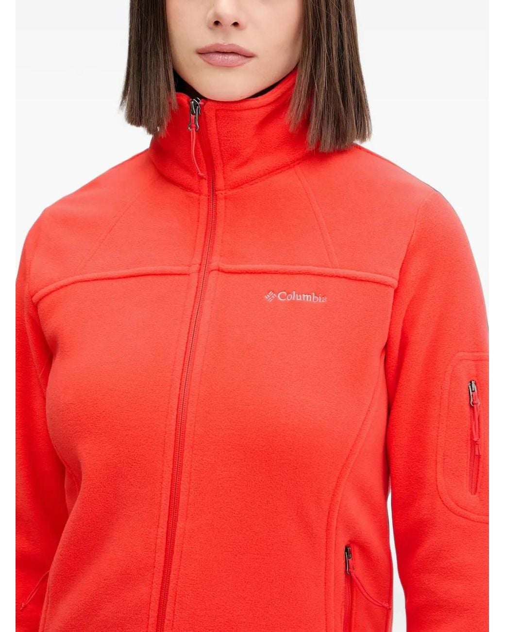Columbia Red Zip Pocket Sweatshirt