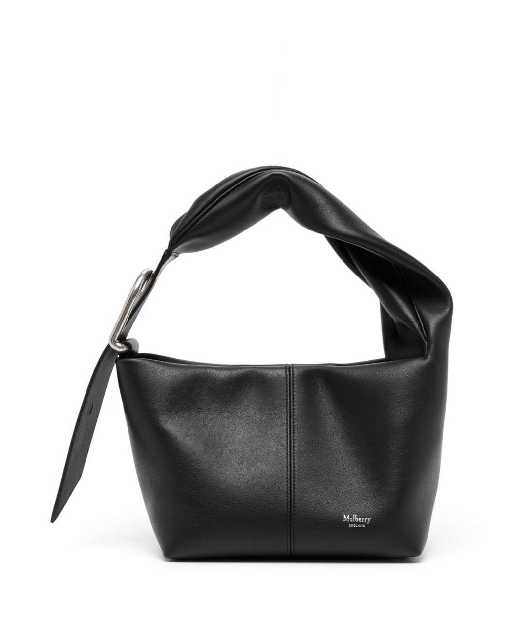 Mulberry Smal Retwist Hobo Leather Bag in Black | Lyst