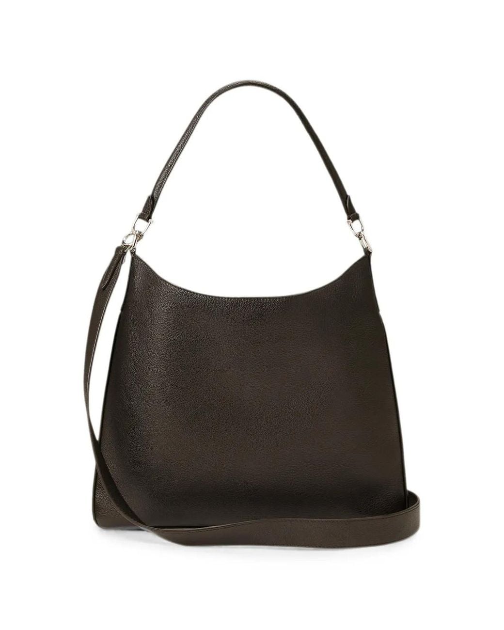 Ralph Lauren Black Ralph Buckled Goatskin Shoulder Bag