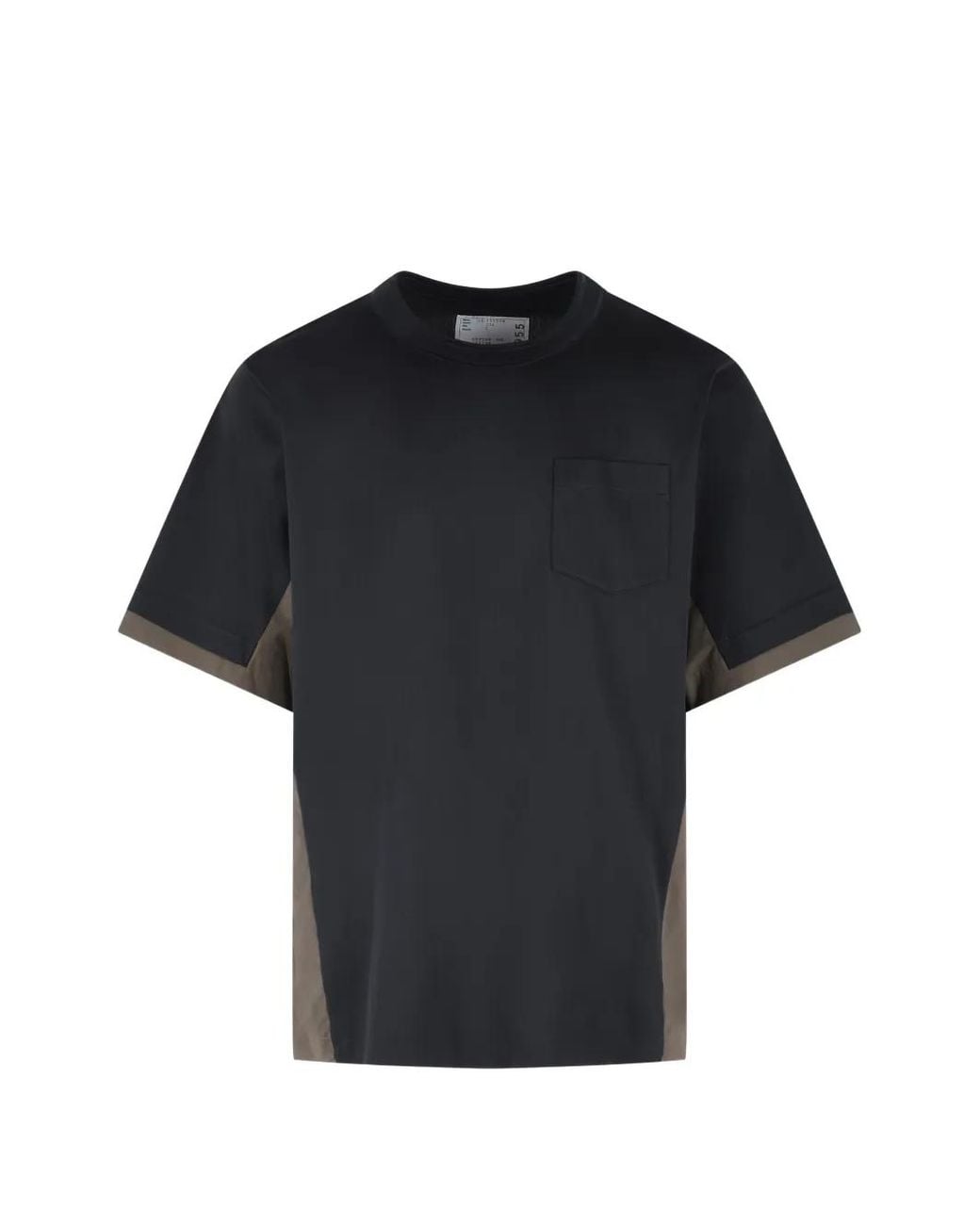 Sacai Black Cotton Typewriter X Cotton Jersey T-Shirt for men